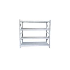 나이스선반 하중200kg 1세트 단수4단 독립 /올화이트 경량랙 앵글 무볼트 창고정리 철제선반 중량랙 조립식 